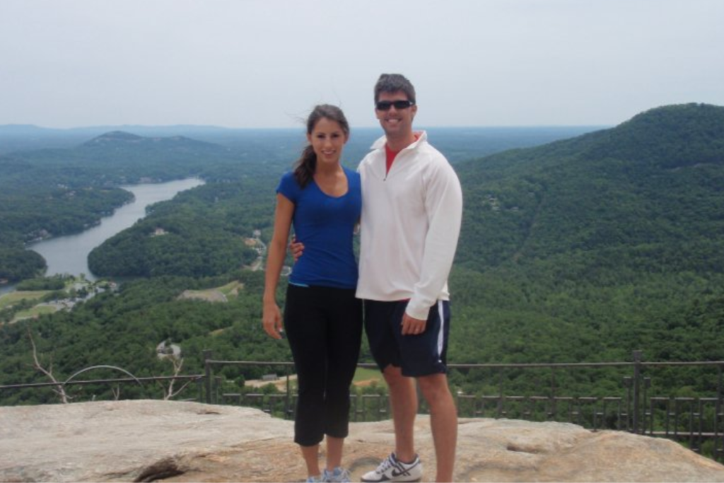 Joel and Becky at Chimney Rock State Park