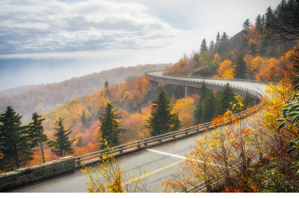 Linn Cove Viaduct Bridge on the Blue Ridge Parkway, NC