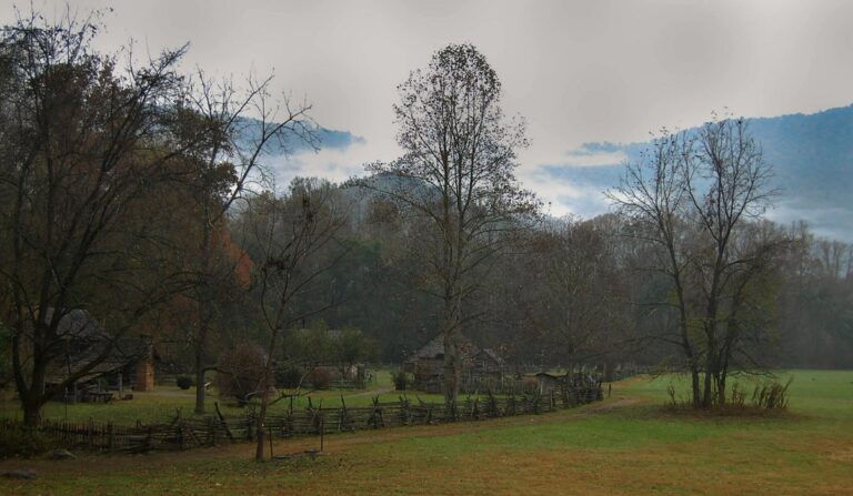 The Mountain Farm Museum at the Oconaluftee Visitors Center - Great Smoky Mountains National Park