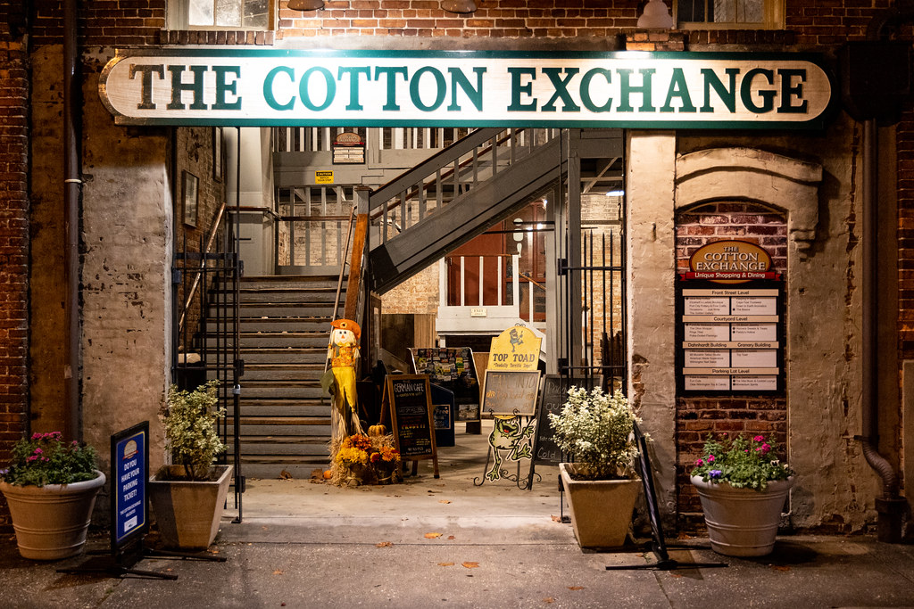 Exterior building at The Cotton Exchange in Wilmington, NC