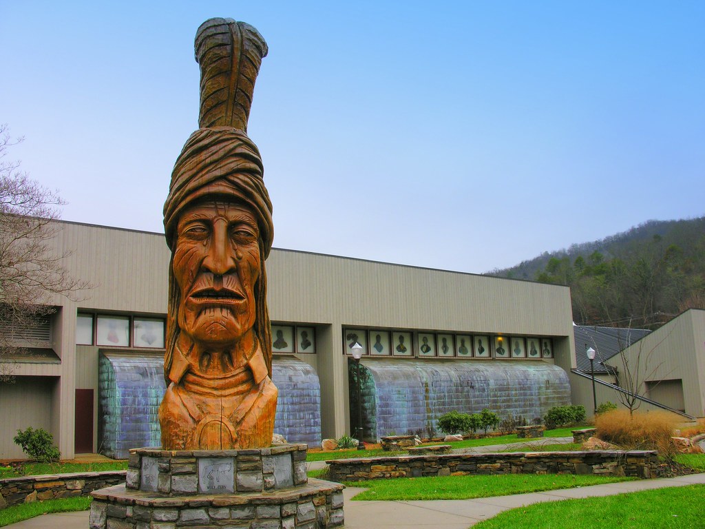 Best Museums and Galleries in the Great Smoky Mountains - Carving at The Museum of the Cherokee Indian