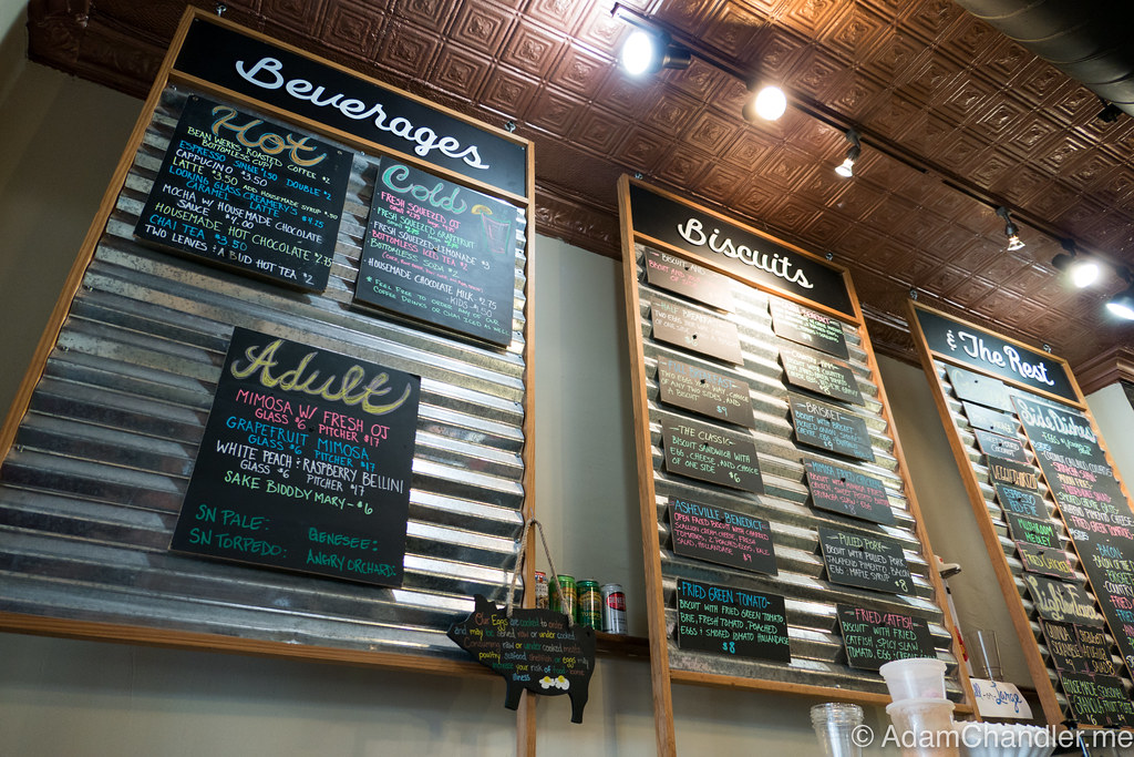 Menu Board at Biscuit Head Asheville