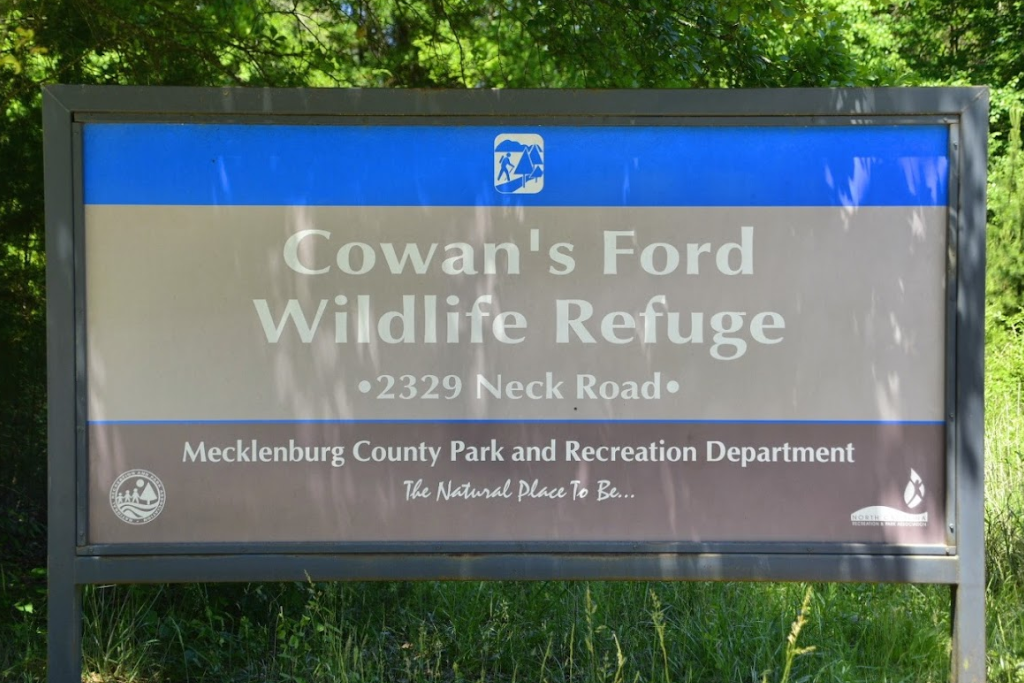 Best Hiking In The Charlotte Area - Cowan's Ford Wildlife Refuge Sign