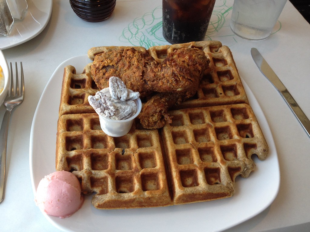 Best Restaurants For Lunch In The Raleigh-Durham Triangle Area - Dame's Chicken & Waffles - Fried Chicken and Sweet Potato Waffle