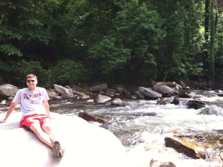 Joel Hiking in Lake Lure, NC