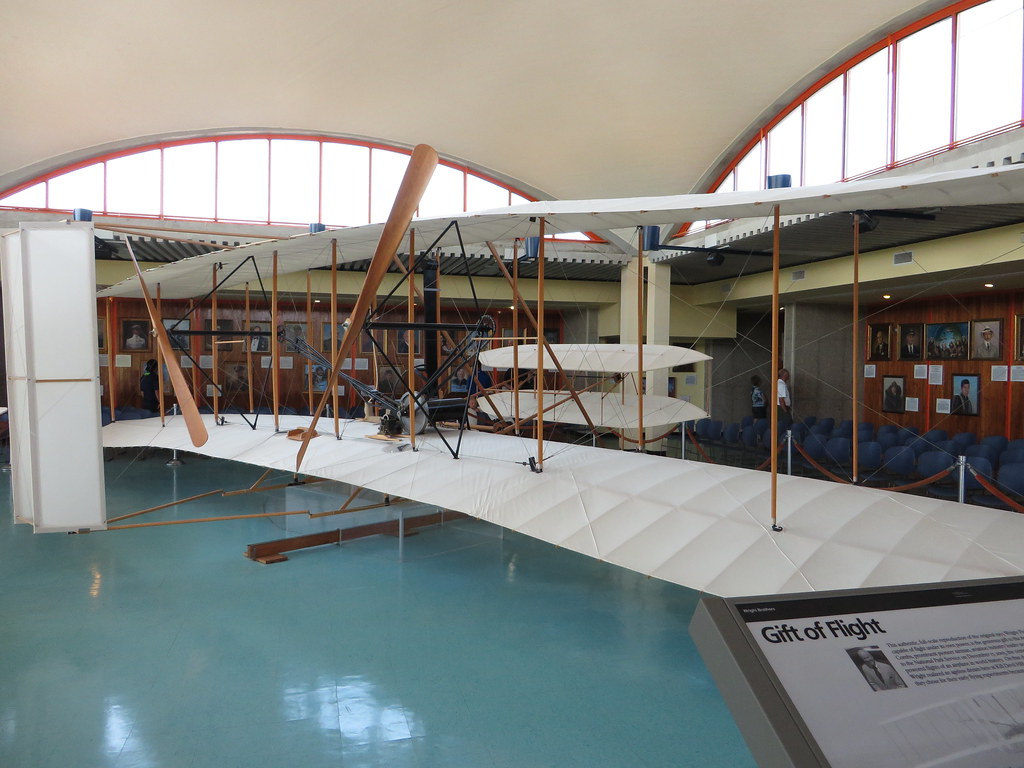 Best Museums and Galleries In The Outer Banks Area - Replica of Wright Brothers' 1903 Flyer, Wright Brothers National Memorial Visitor Center, Kill Devil Hills, North Carolina