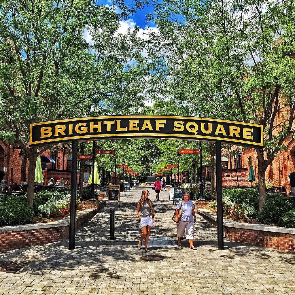 The courtyard at Brightleaf Square in Durham, NC