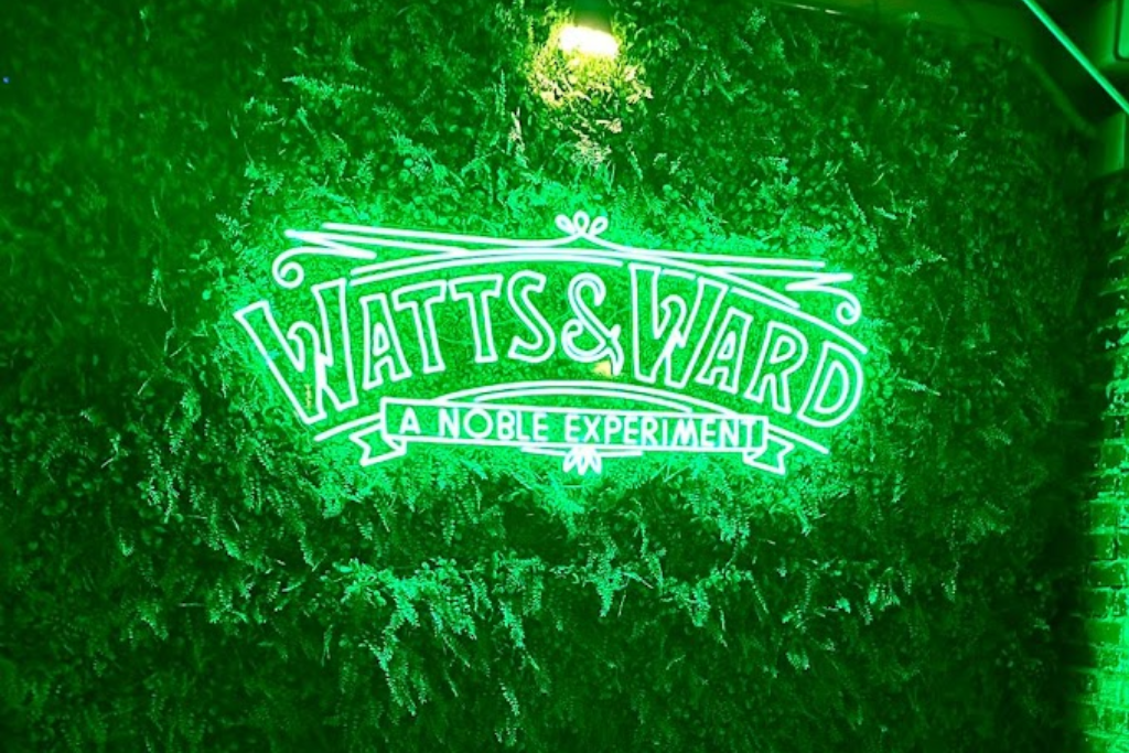 Best Cocktail Bars In Raleigh, NC - Watts & Ward Neon Sign