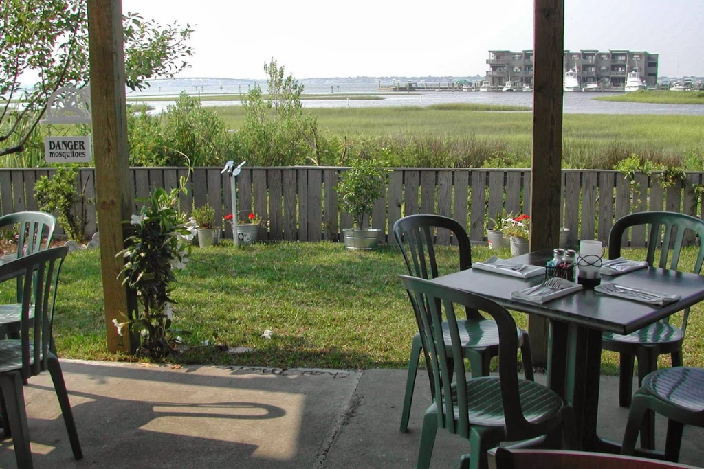 Best Dining In The Crystal Coast Area - Amos Mosquito's Restaurant & Bar - Patio View