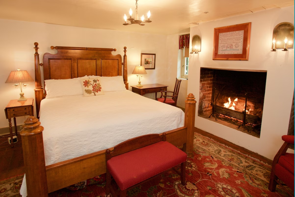 The Zevely Inn, Bedroom with fireplace