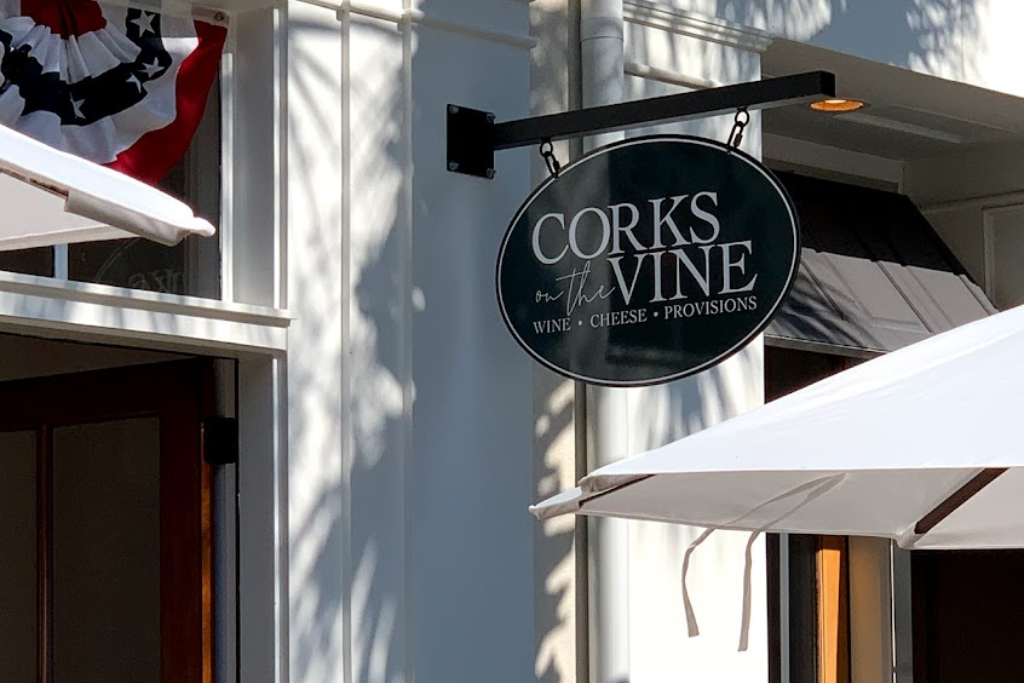 Best Wine Bars In The Crystal Coast Area - Corks on the Vine Sign
