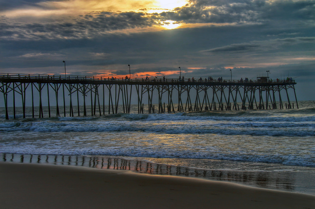 15 Best Things To Do On The Coast of NC - Sunrise at Kure Beach Pier, North Carolina